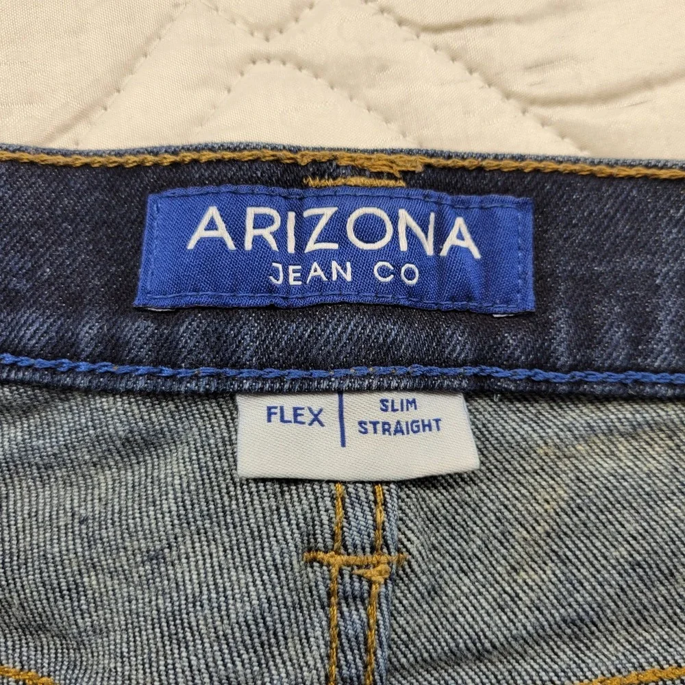 Arizona Jean Co Flex Slim Straight dark blue jeans size 36X32